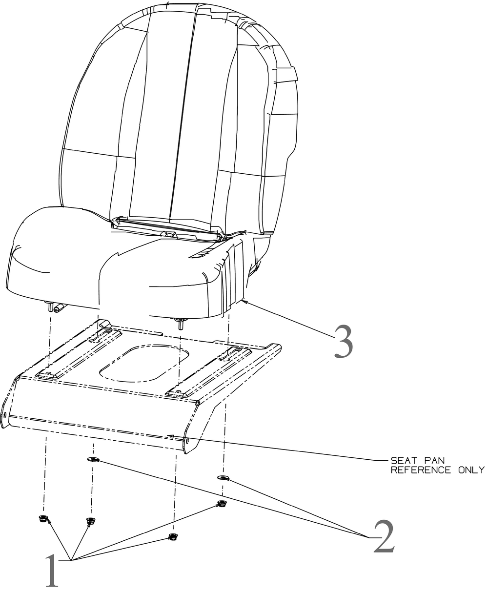 Seat Diagram and Parts List for ZTS1-50KH (17ARGBYLA10)(2023) Cub Cadet Lawn Tractor